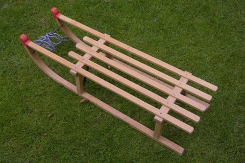 Houten slee
