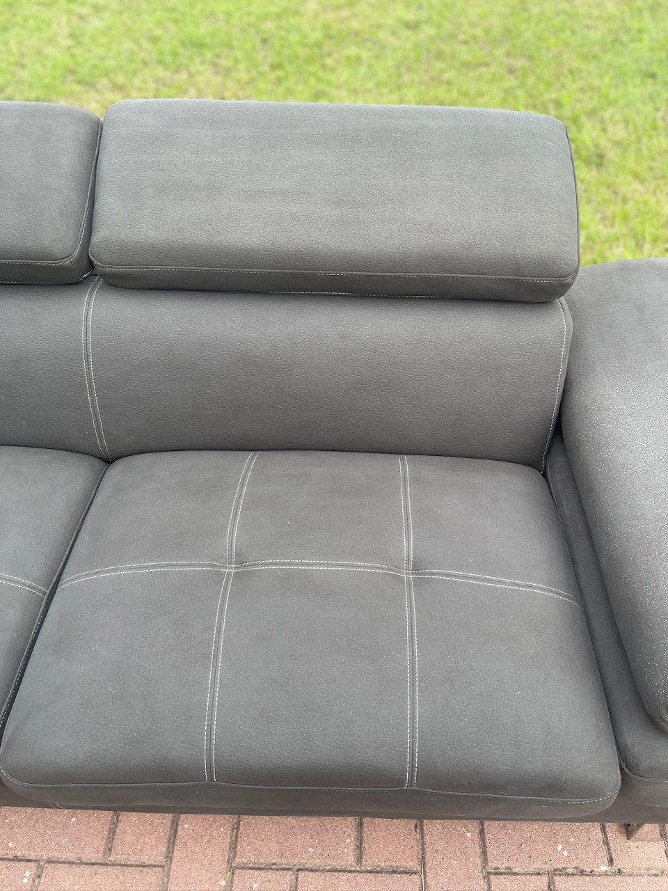 GRATIS LEVERING HEEL NL Grijs Stoffen Hoekbank met Storage Box
