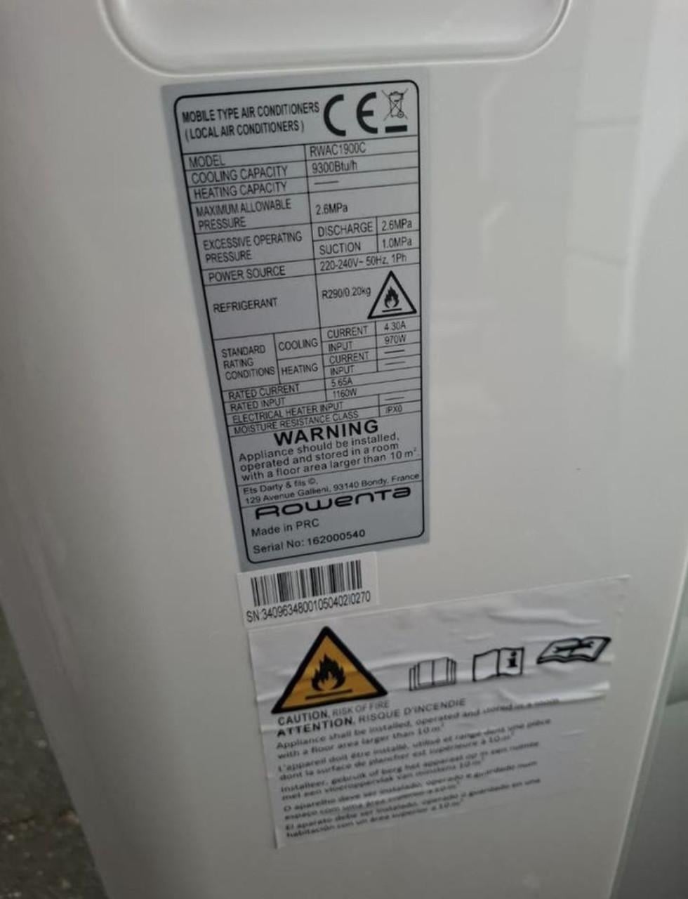 Nette Rowenta Dolce Cool Mobiele Airco – Compact & Krachtig