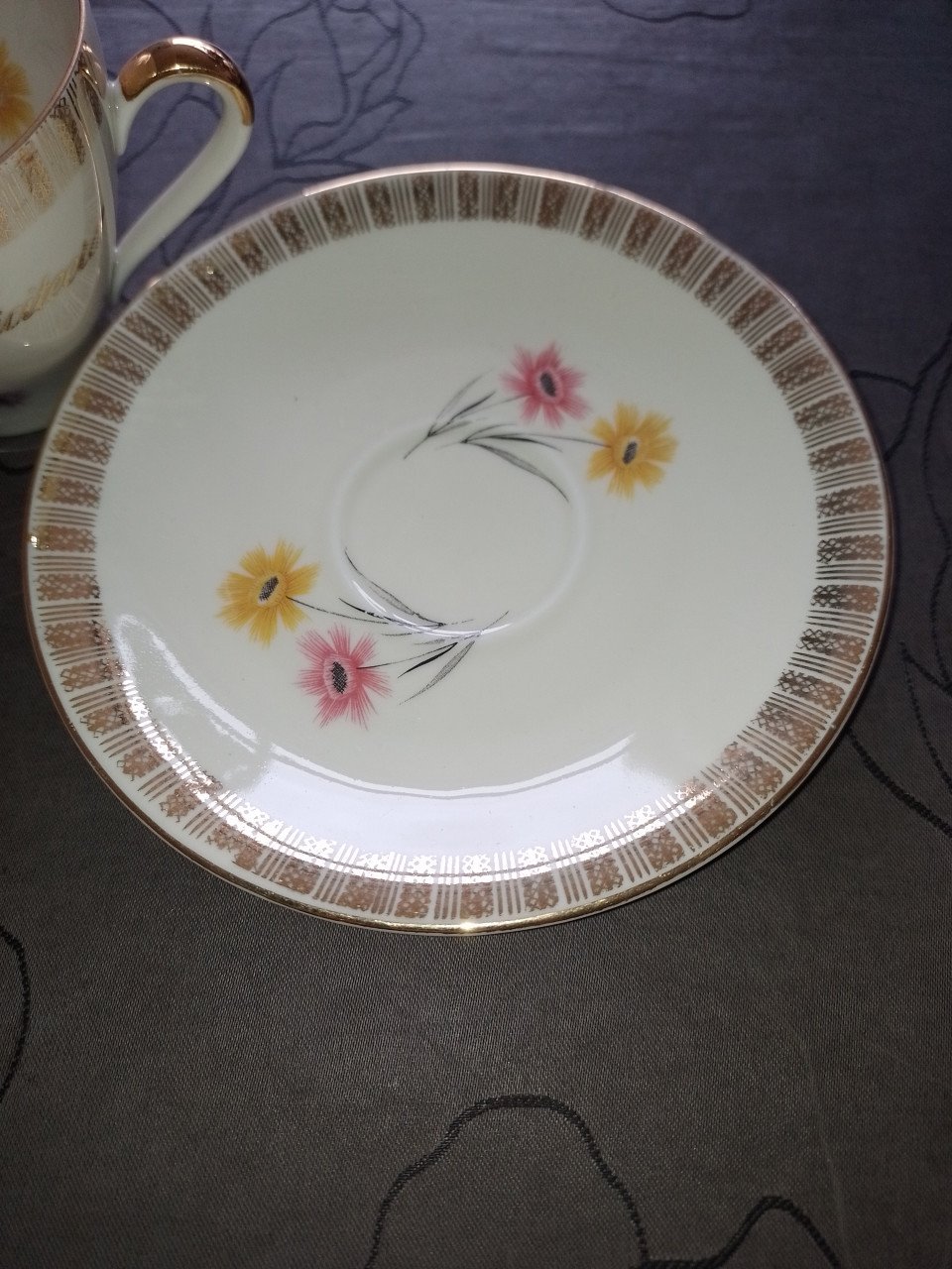 2 x kop en schotel vintage