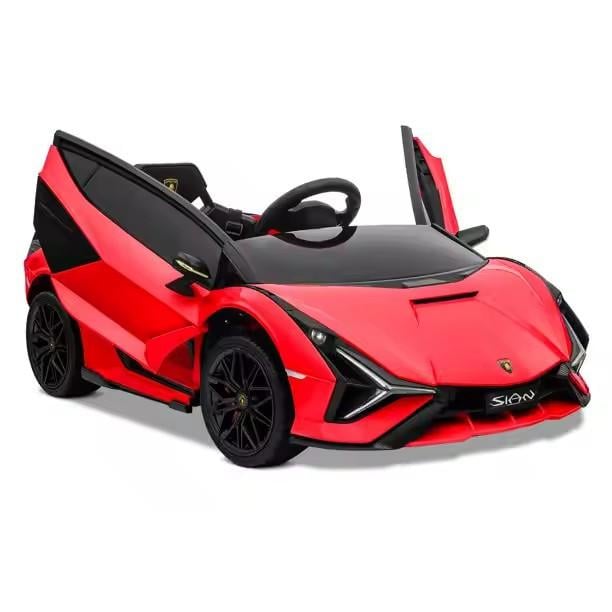 Elektrische Kinderauto 12V – Lamborghini Sian | Rood