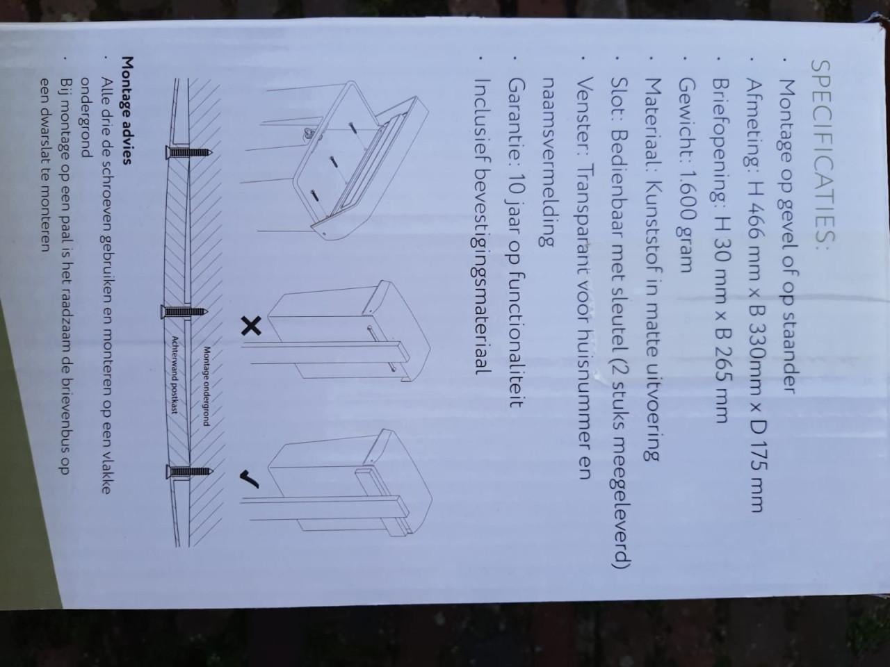 12 st. Intersteel Postkast SUMMUS
