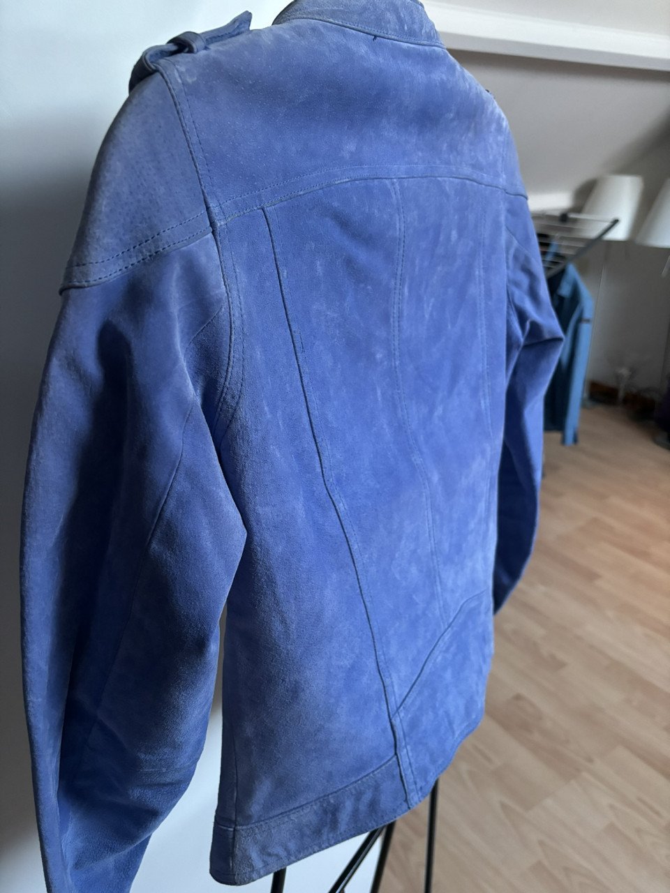 Leren damesjack blauw M 38  silver creek