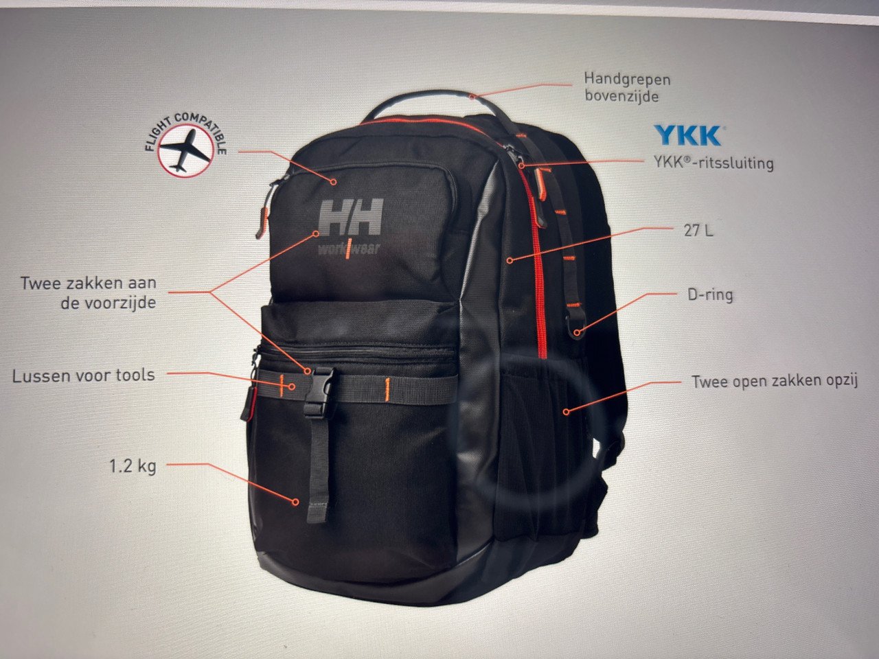 H&H work day rugzak / tas