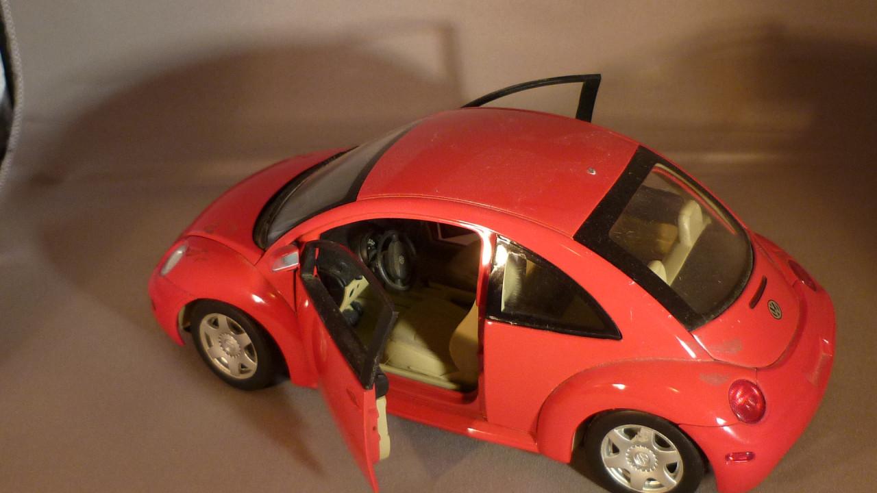 Modelauto Volkswagen Beetle rood metaal