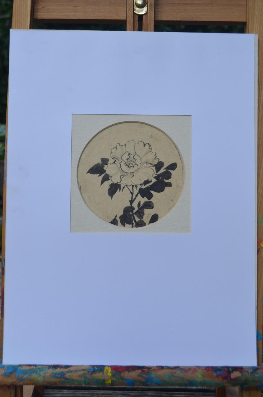 Schitterende oude Japanse tekeningen in passe-partout