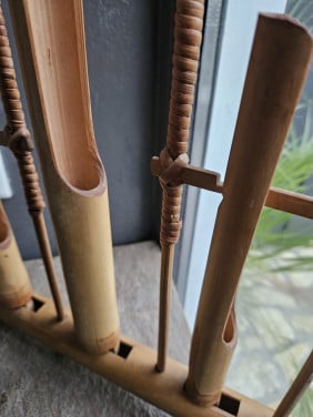 Mooi groot vintage angklung indonesisch bamboe muziekinstrument...