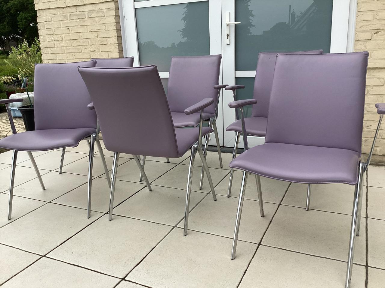 Leolux eetkamerstoelen (set6) model Natello als nieuw design