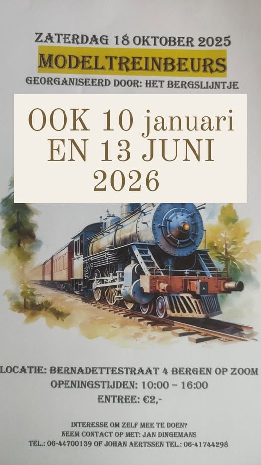 Bergen op Zoom / Modeltreinbeurs / zaterdag 18 oktober 2025
