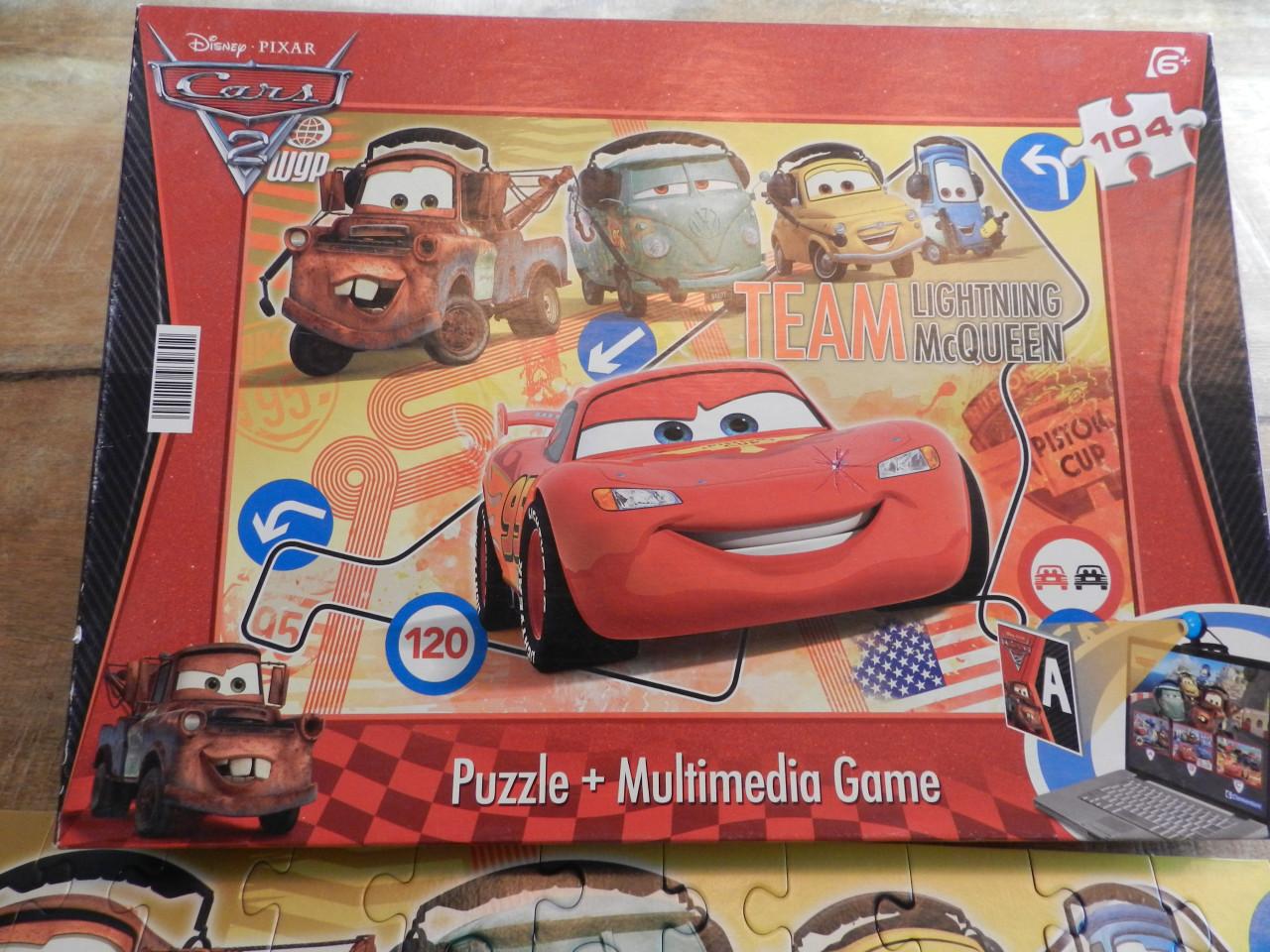 Cars Puzzel 104 stukjes + Multimedia