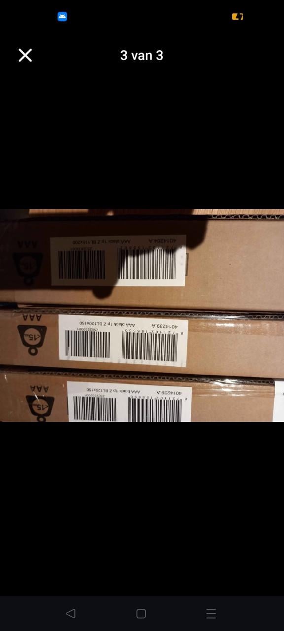 Nieuwe duogordijnen zwart nieuw in doos