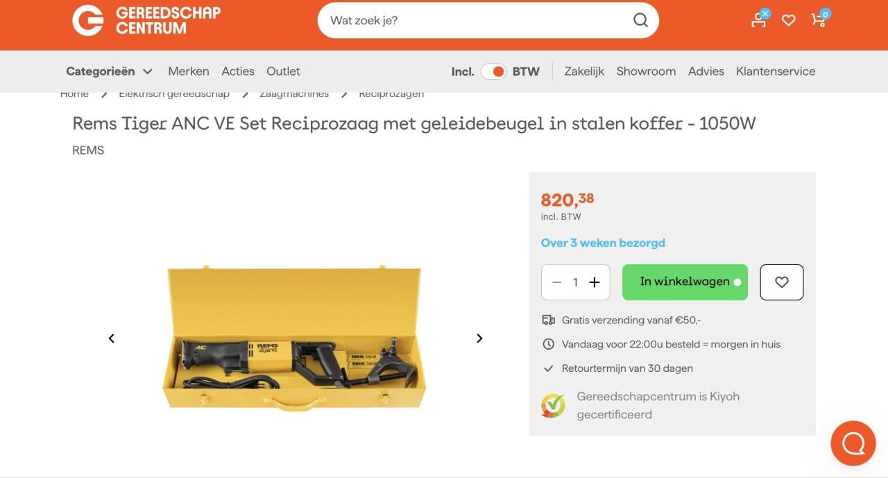 REMS TIGER reciprozaag professioneel