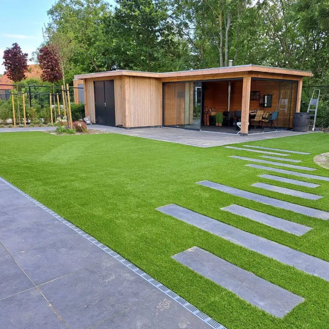 Hoogwaardig kunstgras, kind- en diervriendelijk!