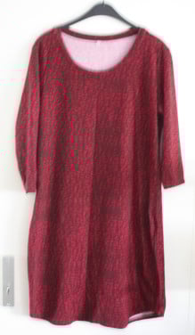 Rode jurk met panter print  maat 44