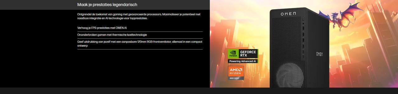 OMEN 16L Gaming PC | RTX 5060 | Ryzen 7 8700F | Garantie t/m nov 2027!