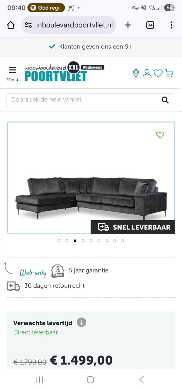 Bank en eetkamer stoelen
