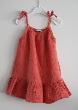 Oranje roze jurk  maat 92