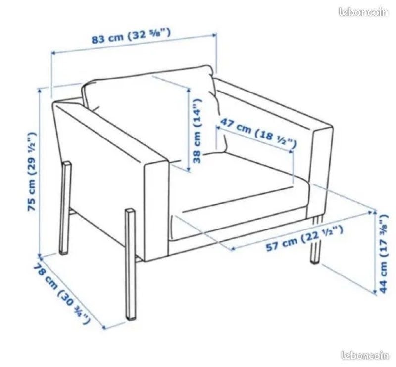 2 fauteuils van ikea