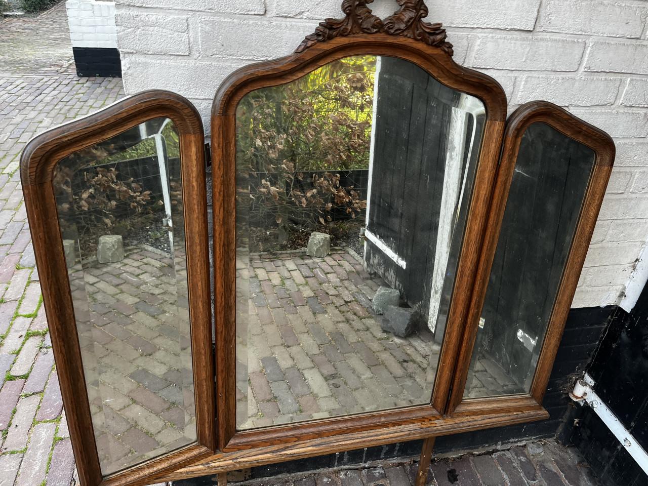 Brocante kapspiegel (drieluik)