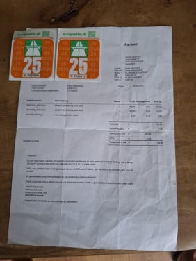 2 Zwitserland vignetten in nieuwstaat