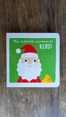 🎈Kartonnen boekje ' Mijn dubbeldik woordenboek Kerst'.