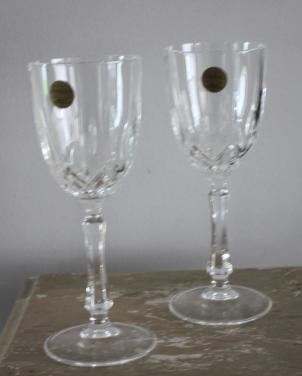 Set van 2 kristallen glazen