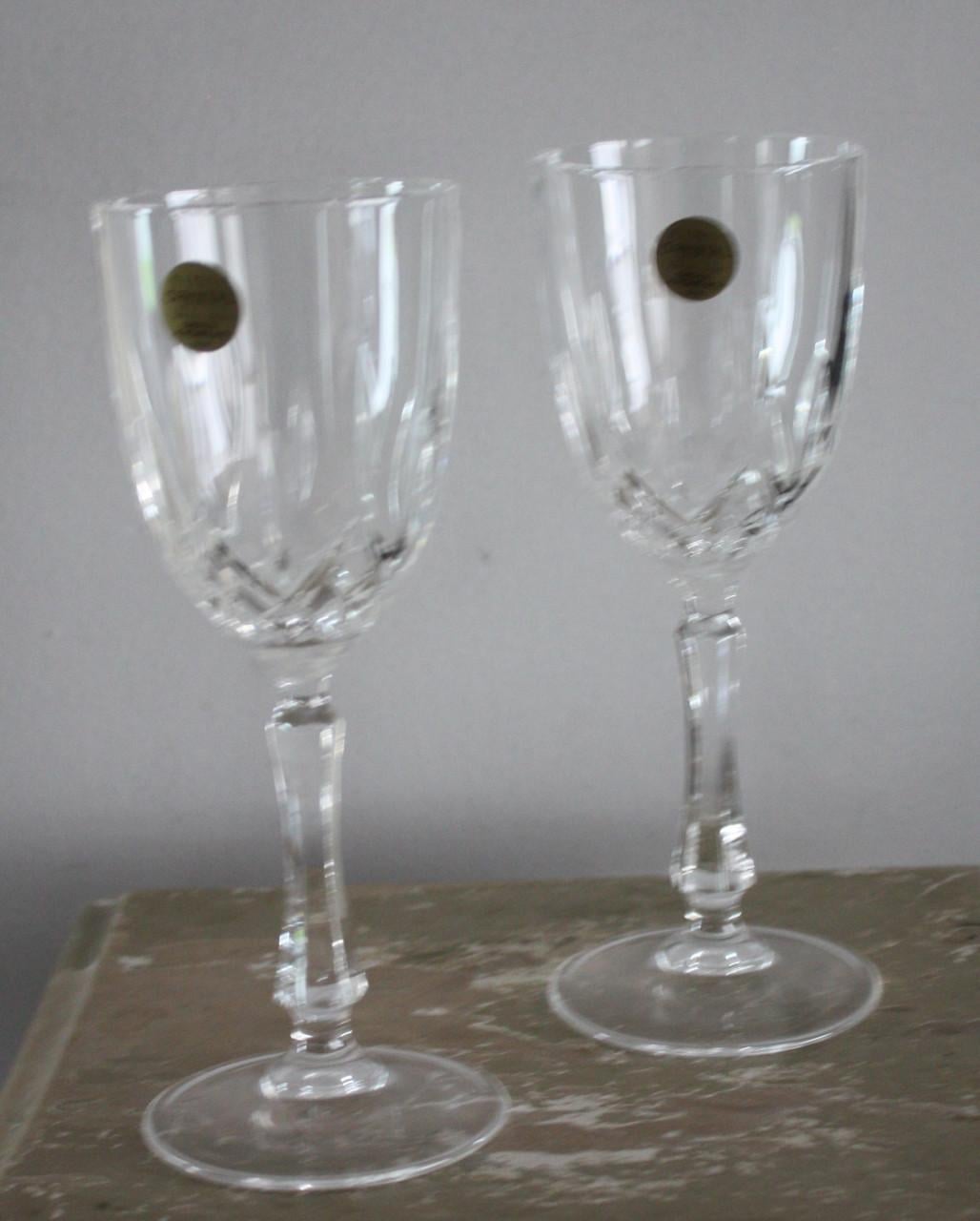 Set van 2 kristallen glazen