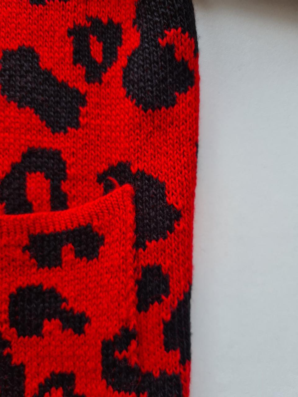 Rood met zwart maxi vest Mt L