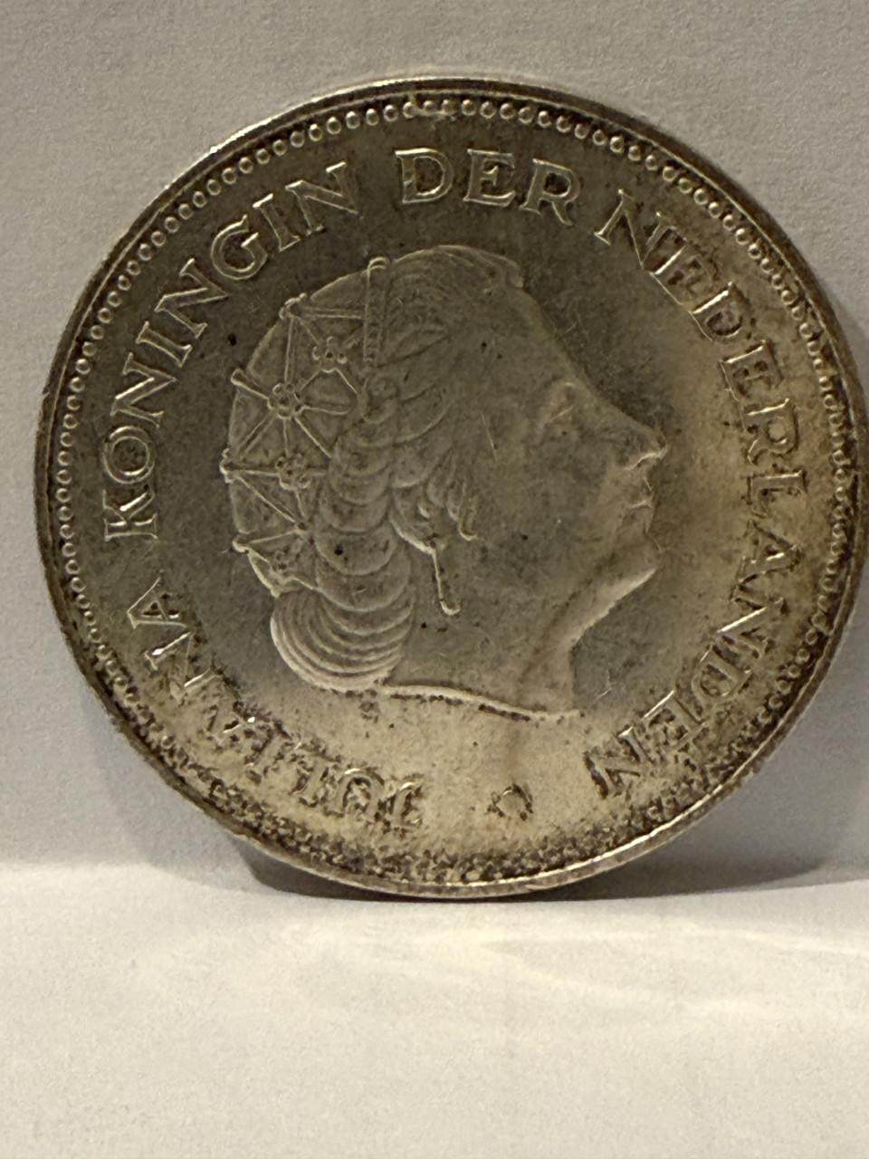 Zilveren Tientje. Zilveren 10 gulden Nederland Herrijst