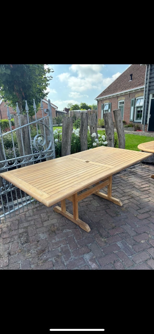 Teak buittafel nieuw teaktafel