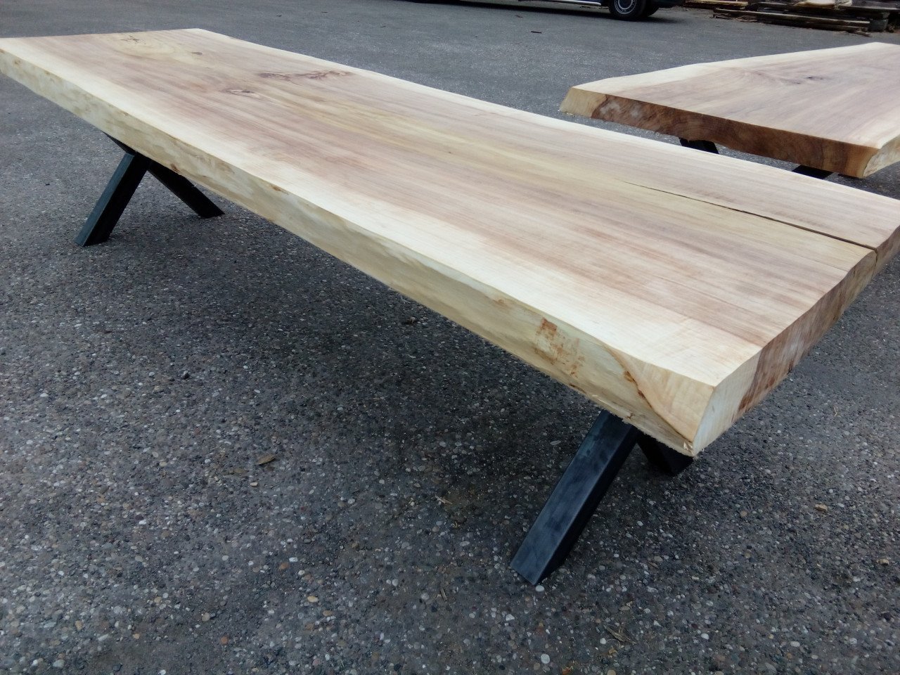 Planken Tafelbladen decoratie Boomstamtafels Bar Salon Zitbank