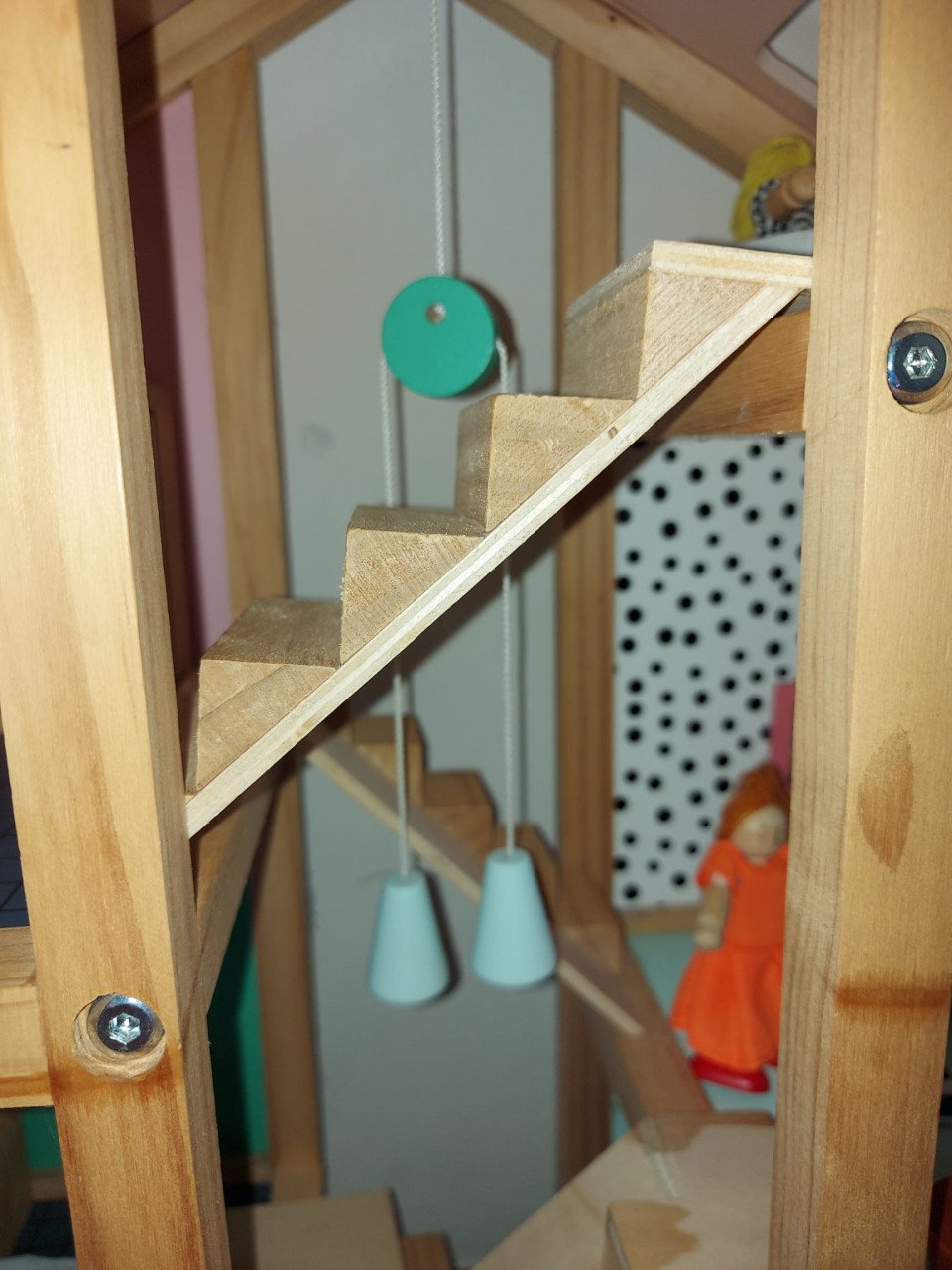 Z.g.a.n. houten HEMA poppenhuis incl. interieur en poppetjes