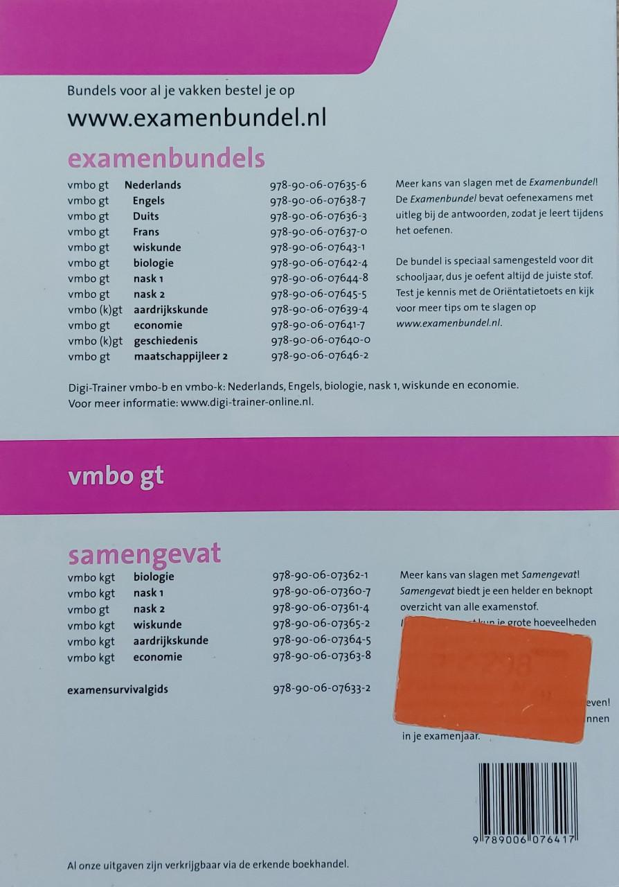 EXAMENBUNDELS VMBO-gt – diverse vakken