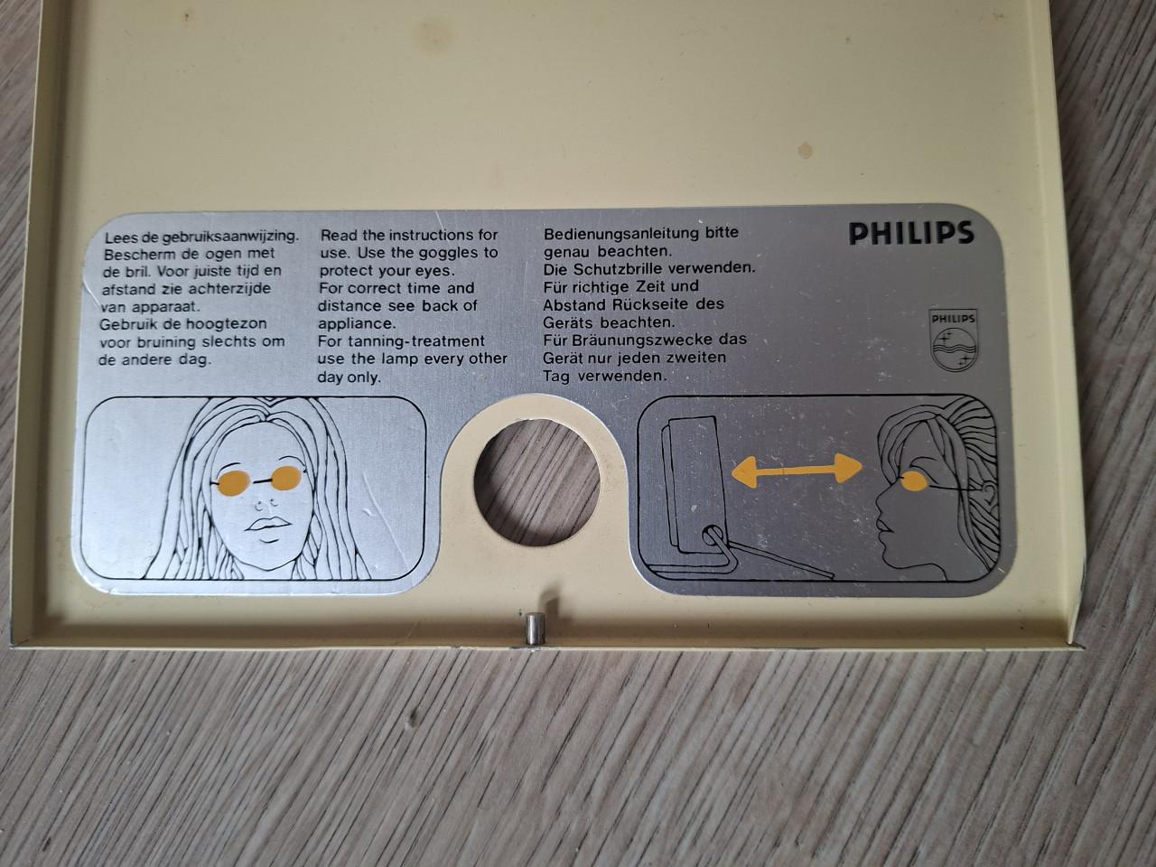 Vintage gezichtsbruiner / hoogtezon Philips de luxe Sunlamp.