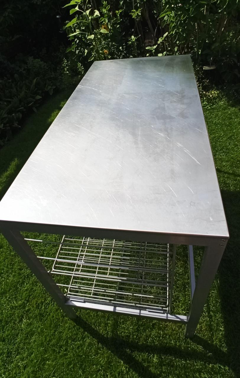 Verstelbare RVS (keuken) werktafel