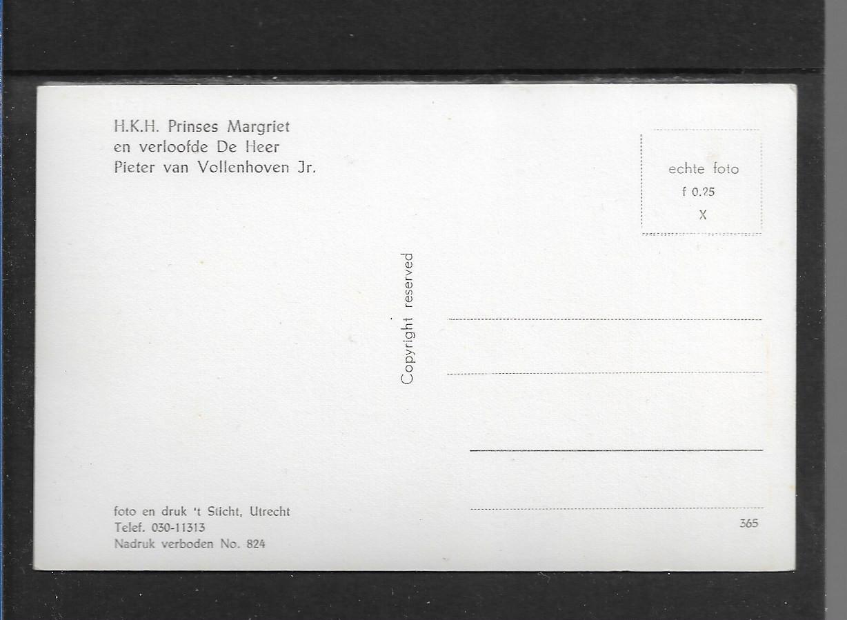 Ansichtkaart      A 1142   Prinses Margriet en van Vollenhoven