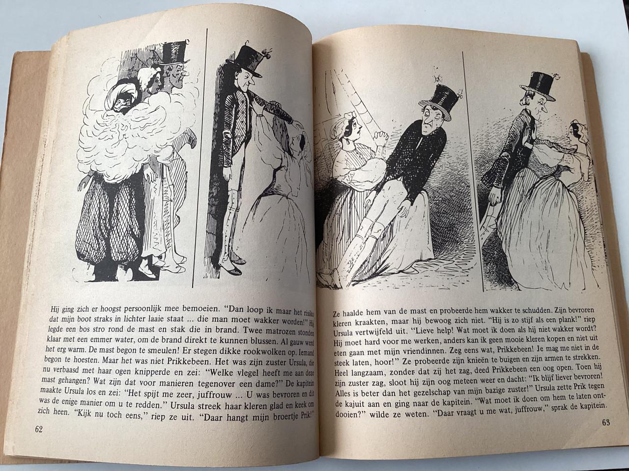 Reizen en Avonturen van Mijnheer Prikkebeen,    Gradivus jeugdboeken.