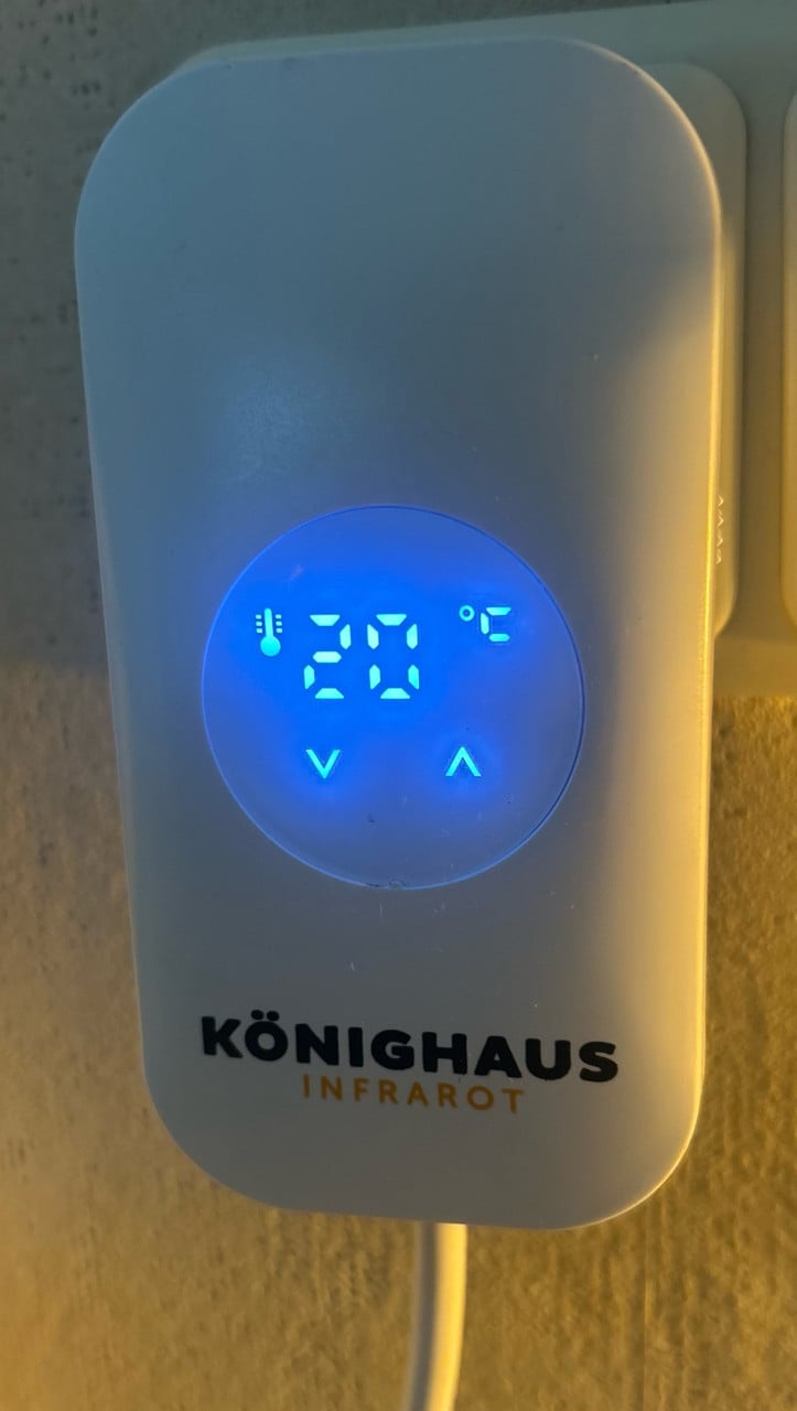 Infrarood Verwarmingspaneel Konighaus 600W met Thermostaatstekker . NU € 50
