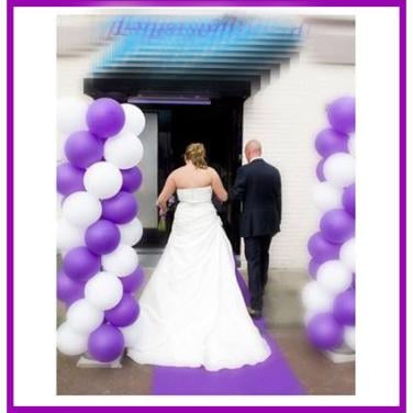 Paarse loper voor bruiloft of feest