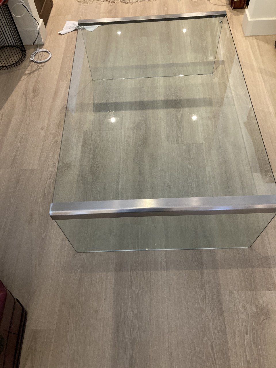 Glazen salontafel