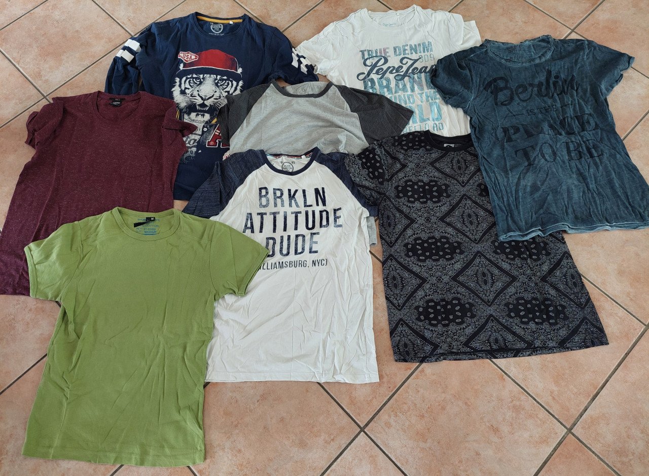 Pakket 8 herenshirts mt xs t/m m