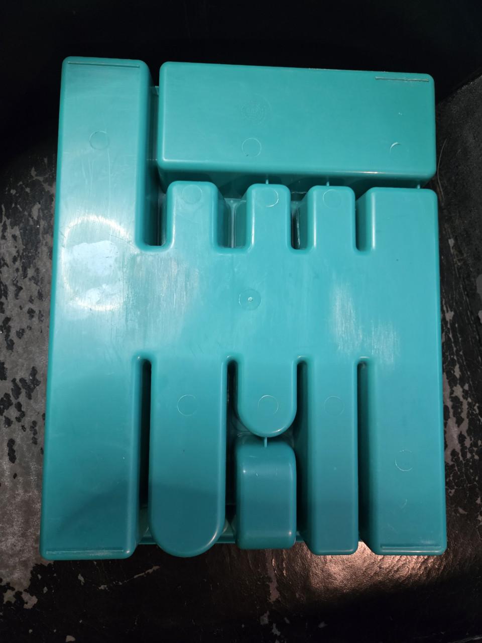 Bestekbak retro blauw L34.2x B27 cm D.B.P Plastics