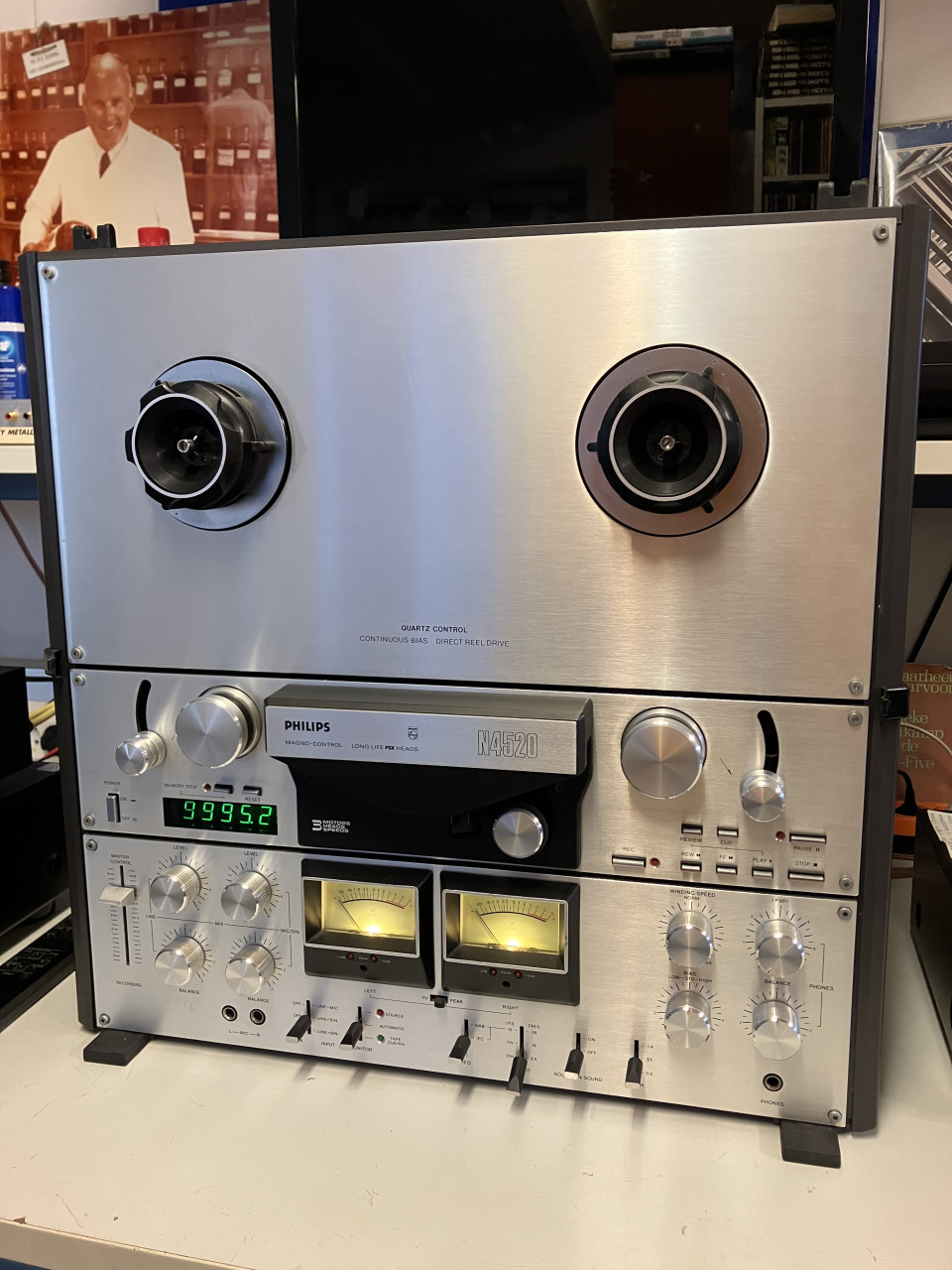 Philips N-4520 bandrecorder 3 koppen en motoren geserviced met garantie