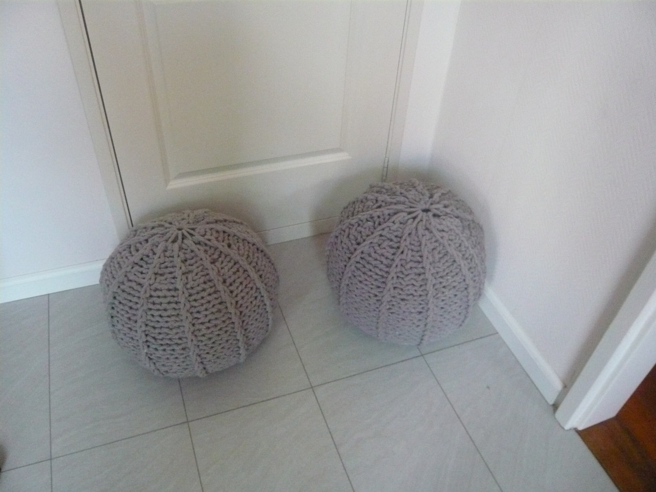 Poef rond , gebreid