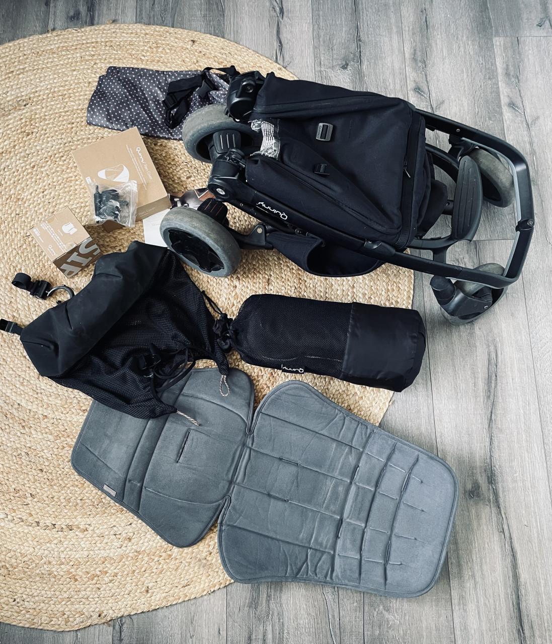 Zwarte Quinny Zapp Xpress plus met vele accessoires