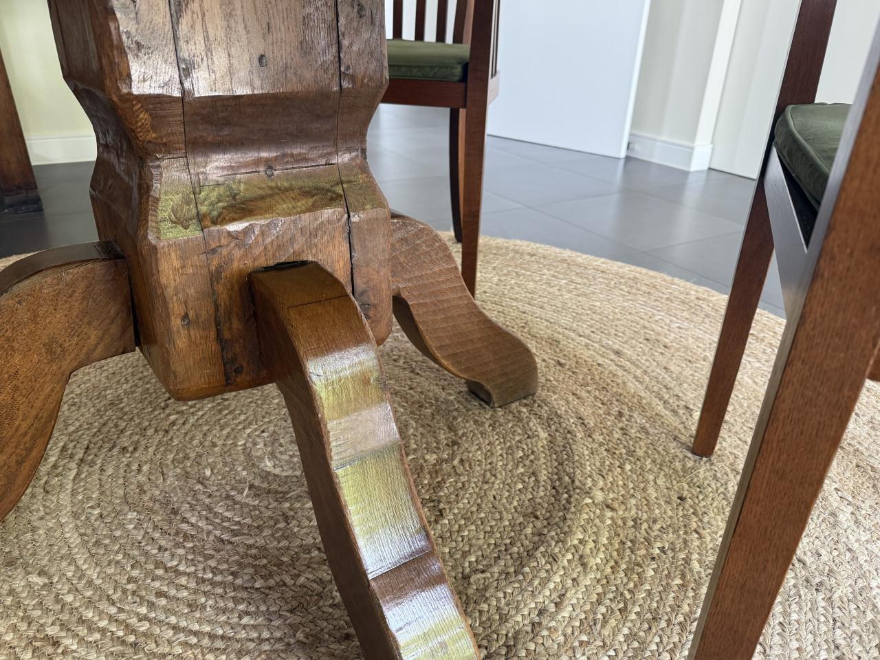 Robuuste kloostertafel 130ø