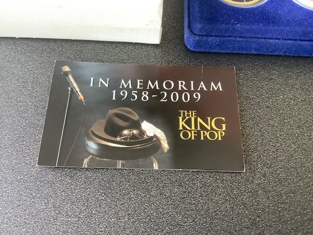 Penningset The King of Pop - In Memoriam 1958 - 2009.
