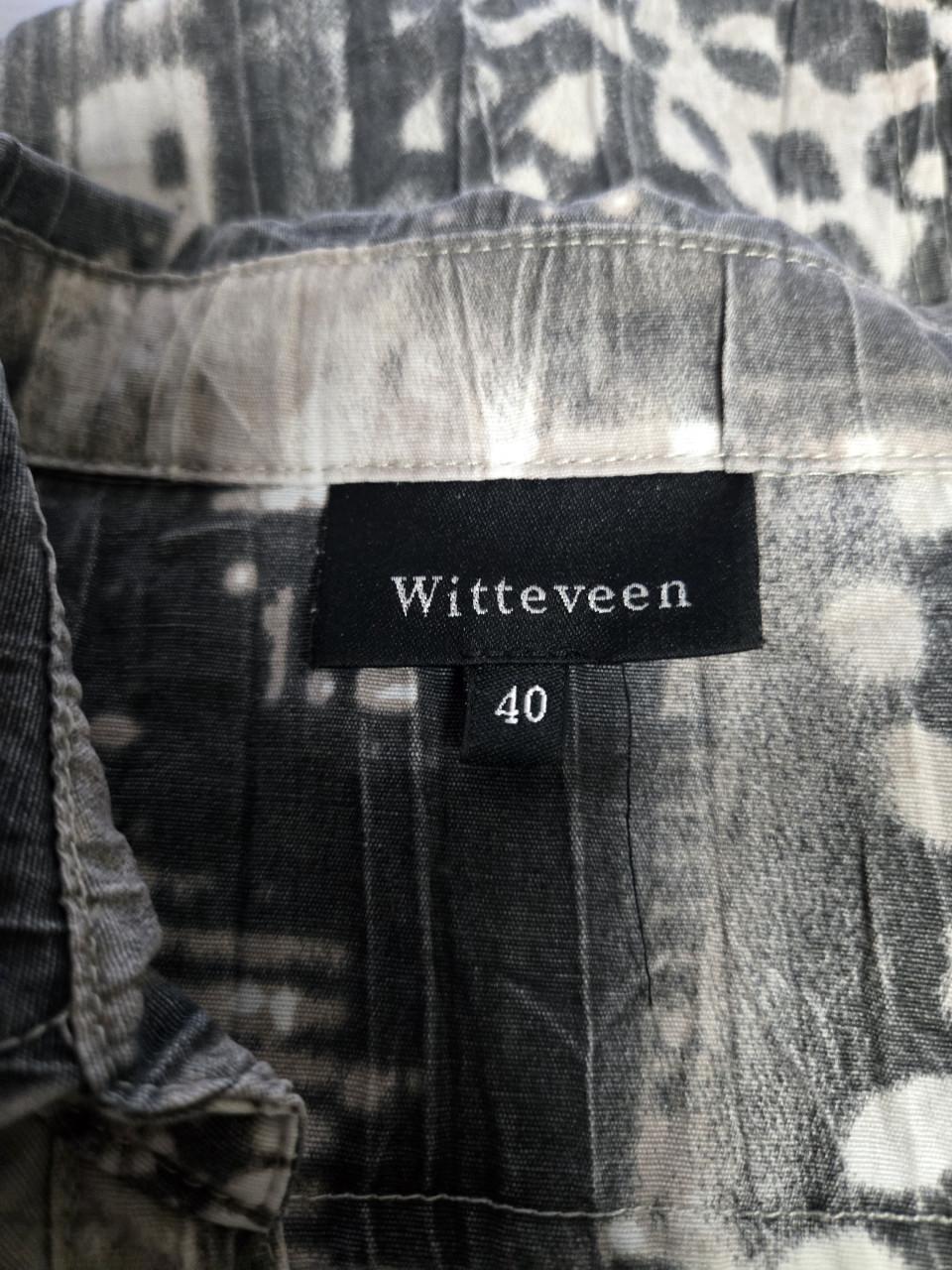 Witteveen blouse Maat 40 met opvallend abstract patroon