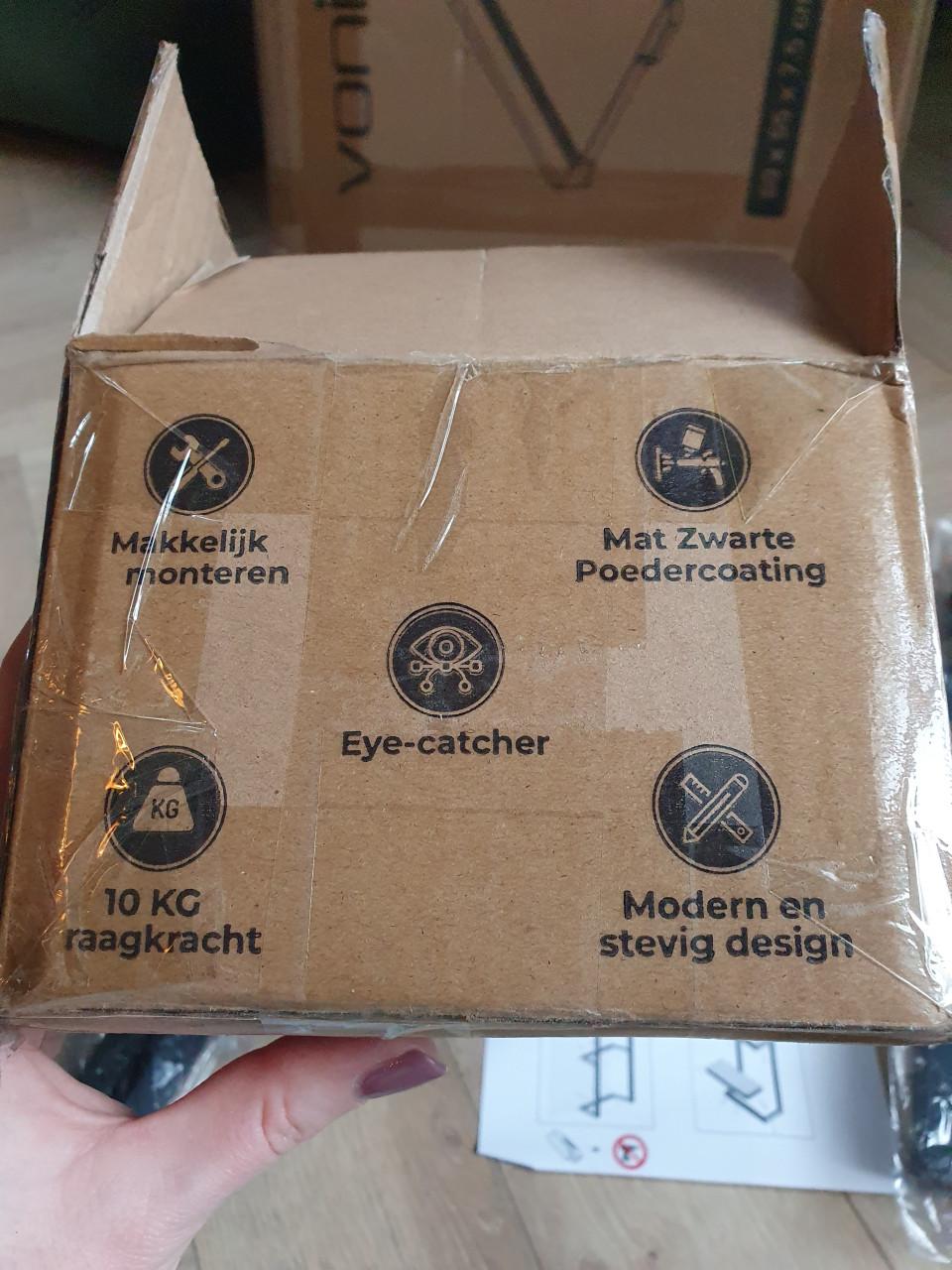 Vonia handdoekrek | zwart badkamer rek | nieuw in doos