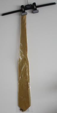 Nieuwe stropdas geel met patroon